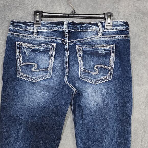 Silver‎ Jeans CO. Elyse Skinny Jeans Tagged 32/27, Actual Measure 35-36x27 - Picture 5 of 9